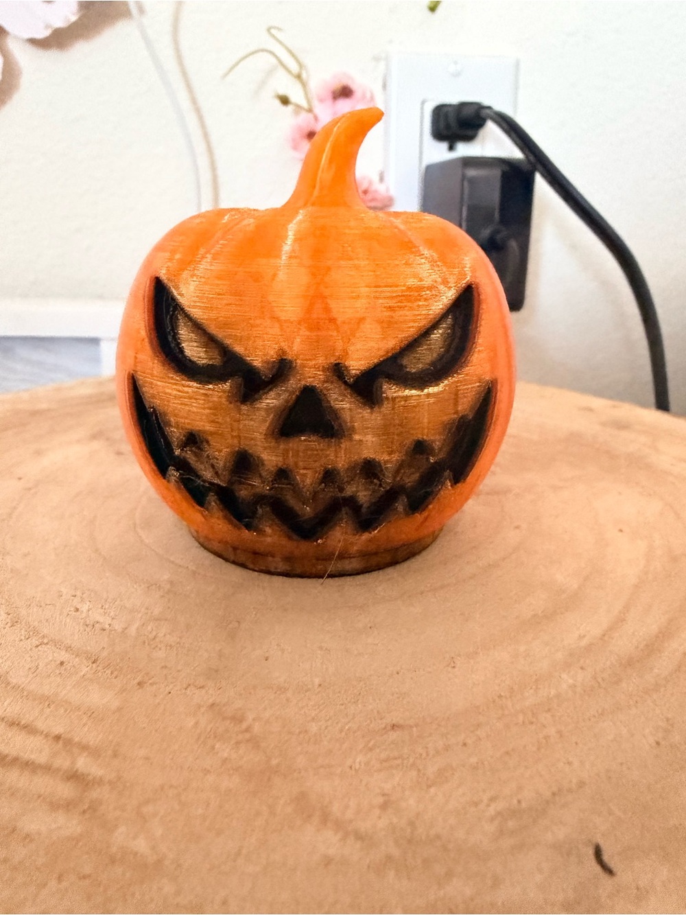 Orange Jack-o'-Lantern Halloween Accent Pumpkin - Unbranded